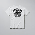 Hugs & High Fives tee, back flat-lay