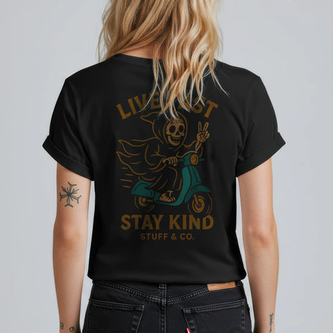 Live Fast. Stay Kind Tee