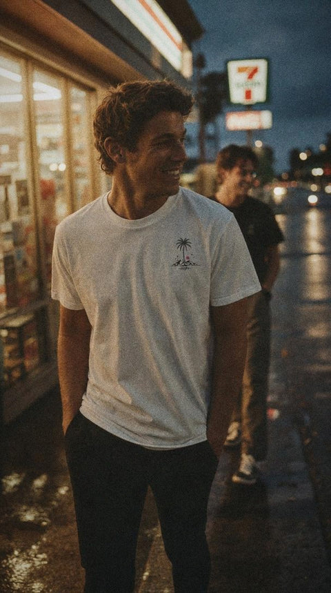Looking California tee worn — Stuff & Company