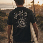 Skull & Palm tee worn, back graphic — Stuff & Company